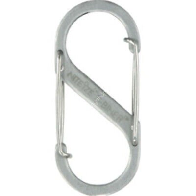 NITE IZE NI00744 S-Biner Dual Carabiner Stainless Steel #3 Silver