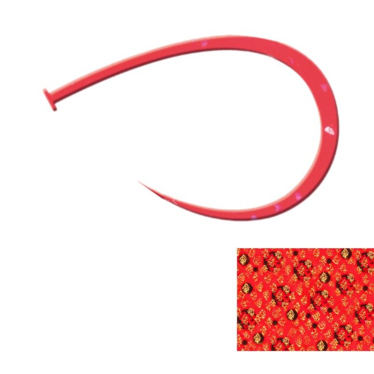 KAIYU Silicone Necktie Single Curly #Red Dot Gold